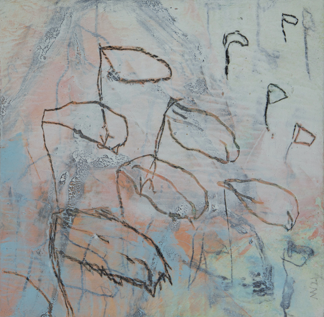 Taai en teer I, brandnetels in sneeuw.