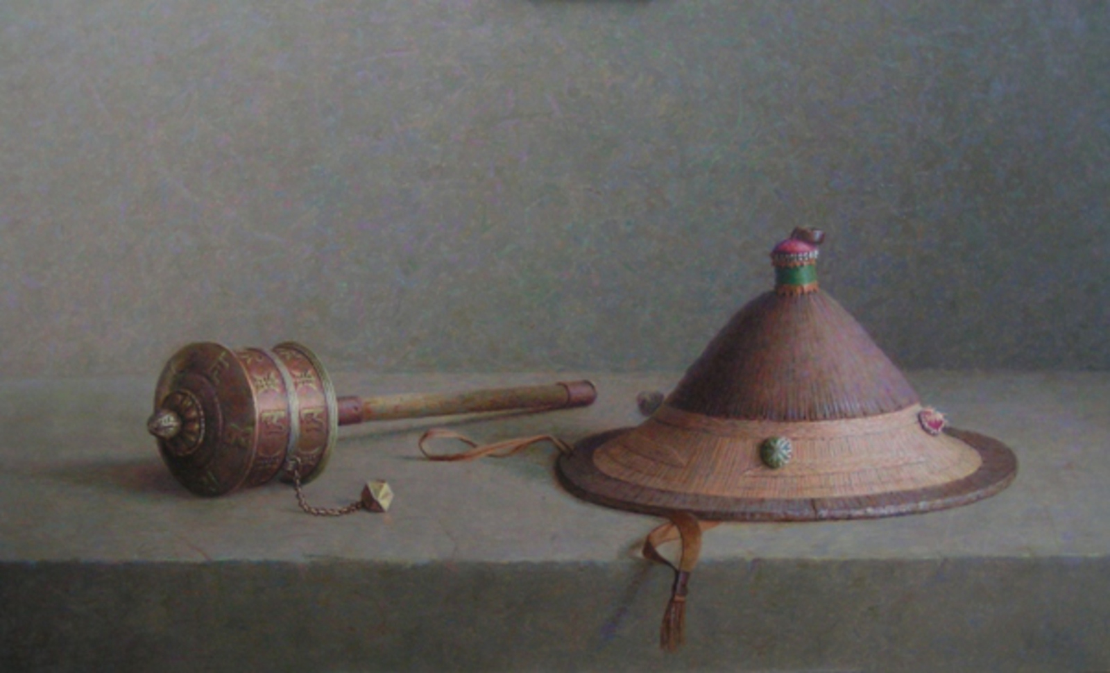 Stilleven met gebedsrol