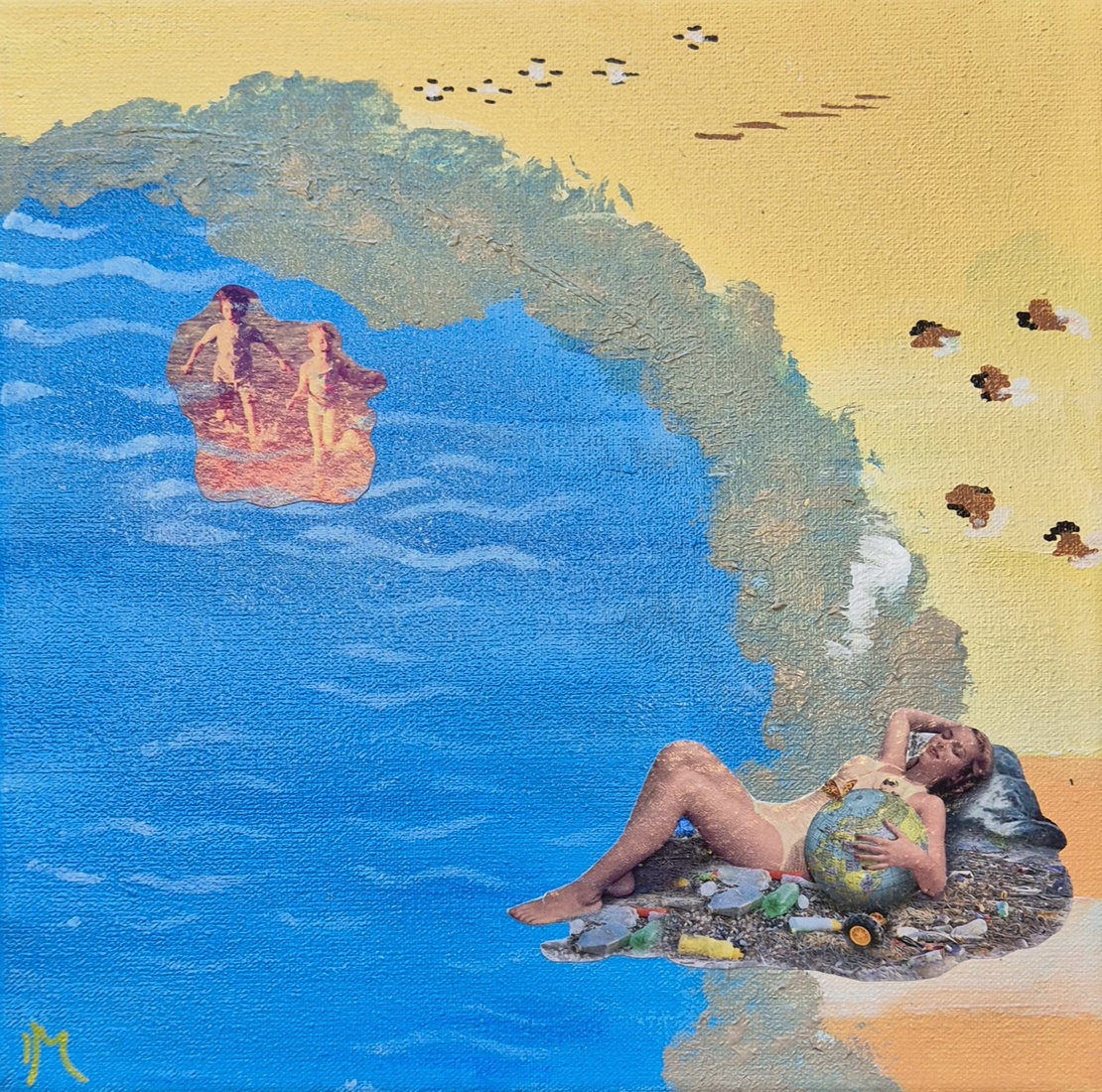 Aan het strand