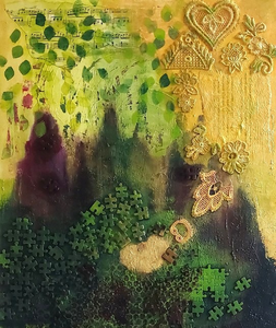 Deze schilderijen maak ik samen met God. Met aanbiddingsmuziek op de achtergrond en tijdens het schilderen sprekend in klanktaal ontstaat er een prachtig werk. Het raakt me iedere keer weer wat er tevoorschijn komt.
Wil je dit ook eens ervaren? Kom een keer bij mij profetisch schilderen.