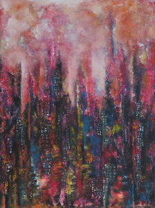 Abstracte schilderijen in acryl en olieverf