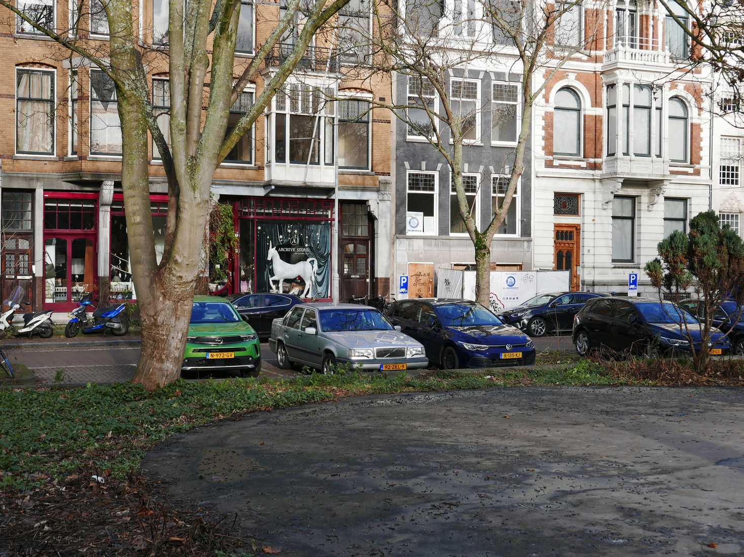 Huizengevels van de Falckstraat, aan het Frederiksplein - foto, Amsterdam / Mokum voor digitale print