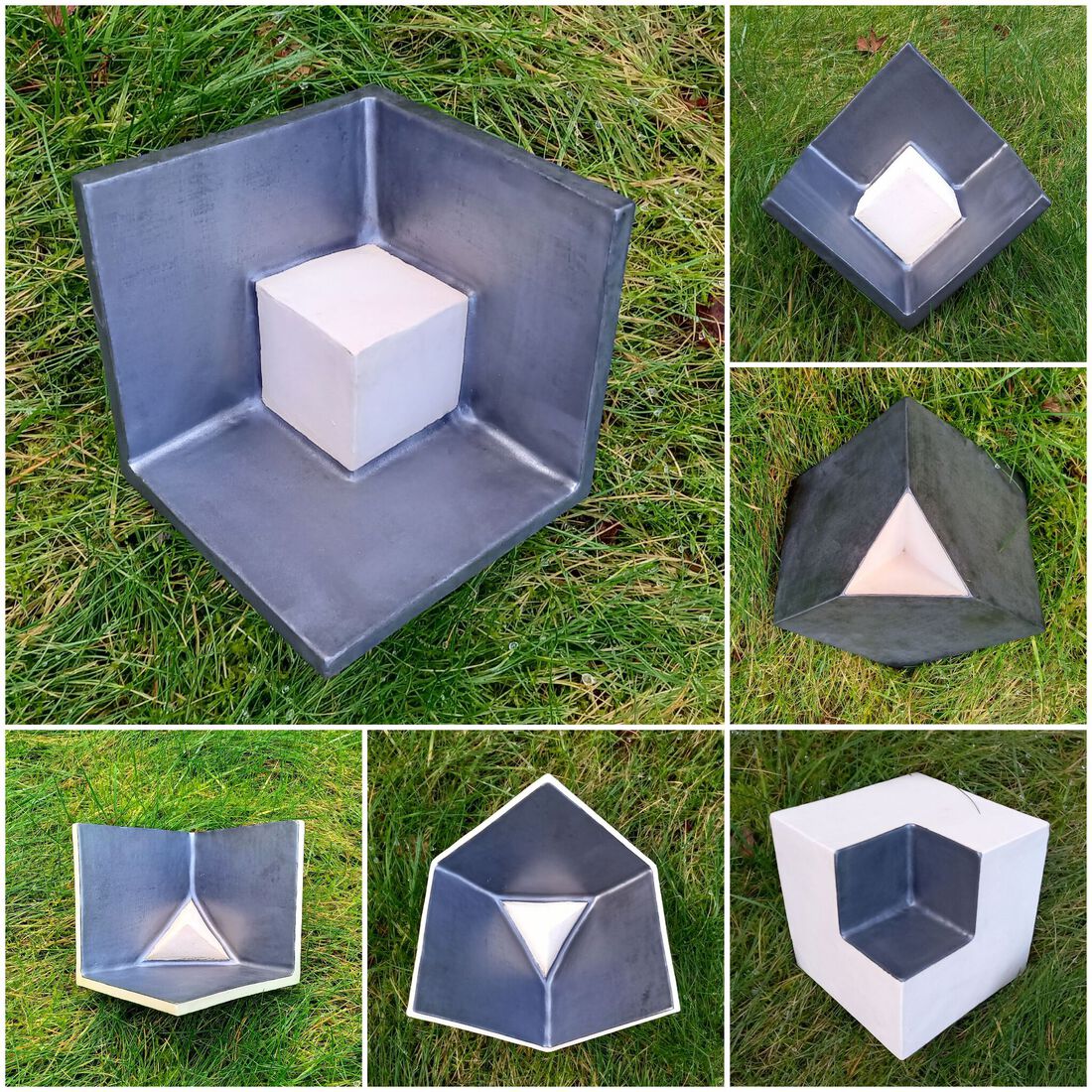 Halve kubussen met inzet