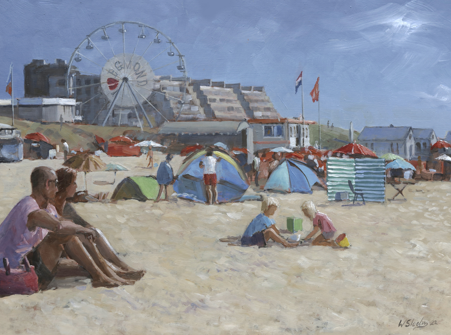 Aan het strand
