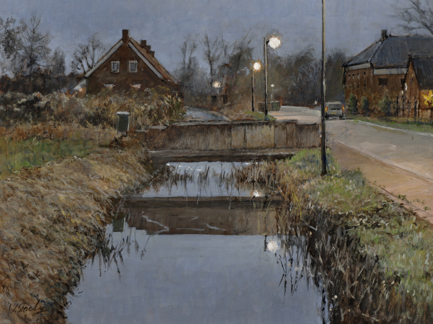 Garrelweer bij avondschemering