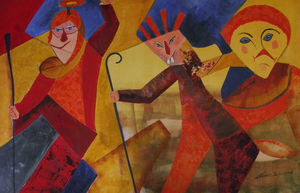 Figuratieve schilderijen, grappig en fantasierijk