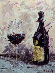 Stillevens met kleur en in dikke verf