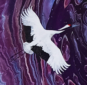 In deze groep zijn werken te zien die gezamenlijk gemaakt zijn door Paulien en Annemarie ten Hacken. Paulien maakt met acryl pouring een mooie achtergrond, Annemarie heeft op deze achtergrond dieren geschilderd. Het effect is een verdieping van beide kunstvormen, de dieren krijgen een mooi kader, de achtergrond krijgt diepte en betekenis, maar nog steeds wordt er veel aan de fantasie overgelaten. 