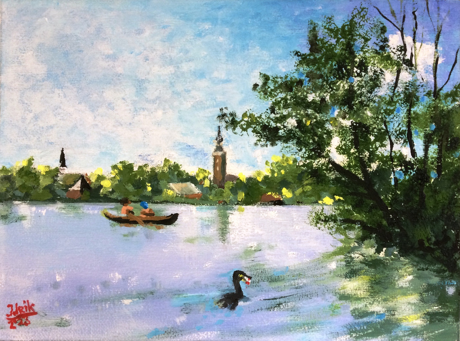 Aalscholver op de Nieuwkoopse plassen