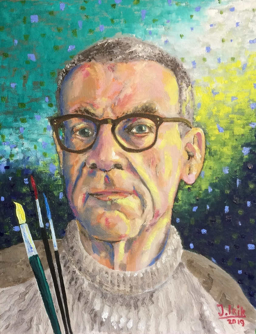 Zelfportret met penselen