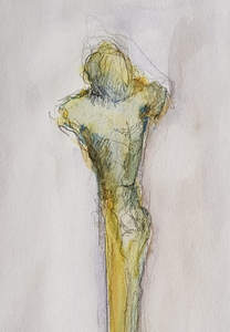 Deze aquarellen zijn studies voor de bronzen beelden in de ECCE-serie.
Ingelijst en achter museumglas.