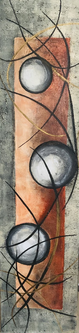 Mixed media materie schilderij 