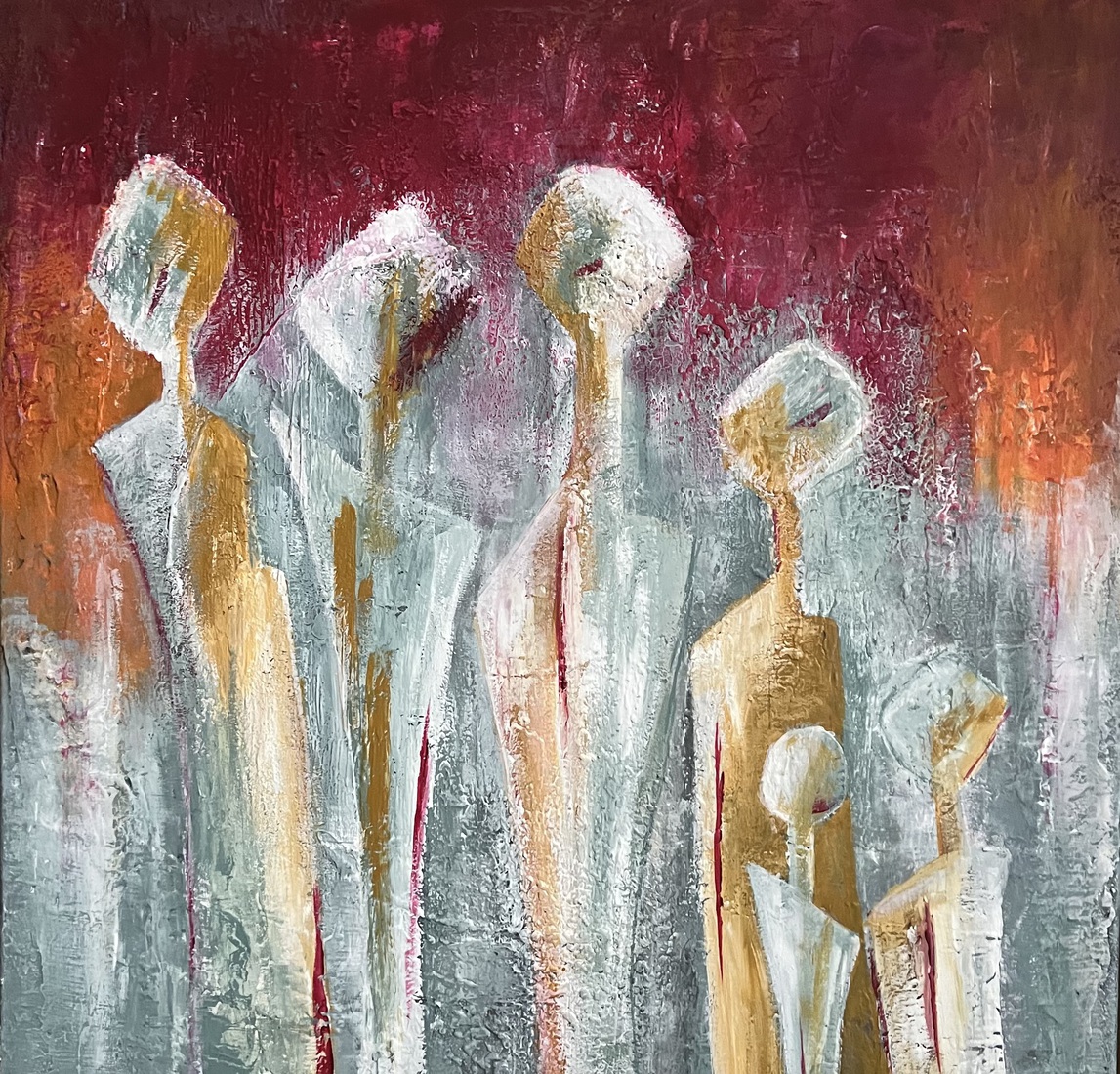 Mixed media materie schilderij 