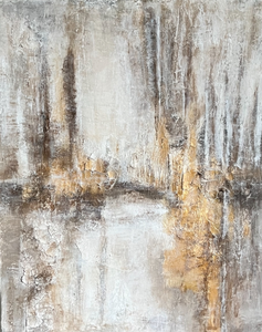 Abstracte werken met verschillende technieken