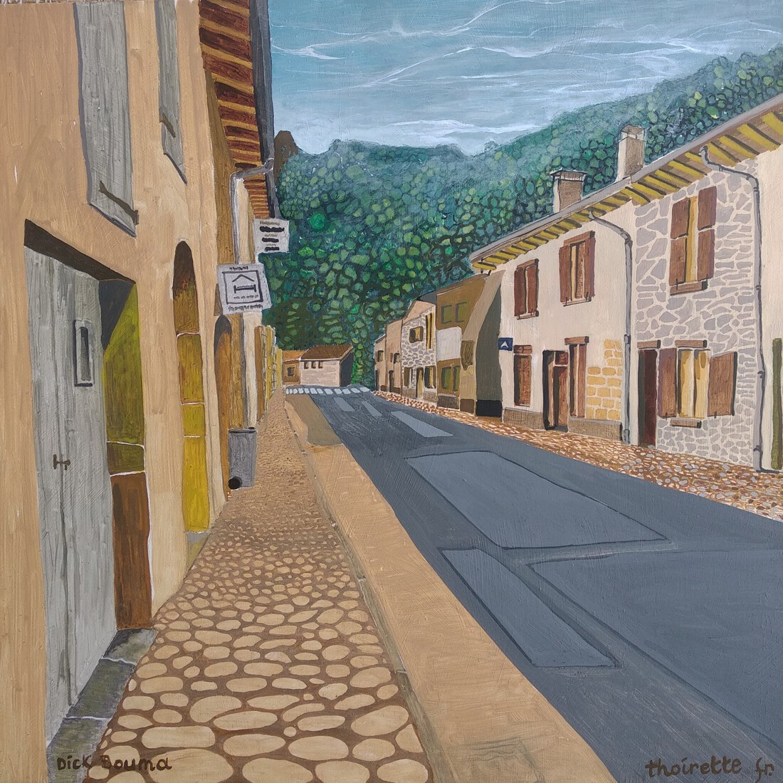 Straatje in Thoirette, Frankrijk
