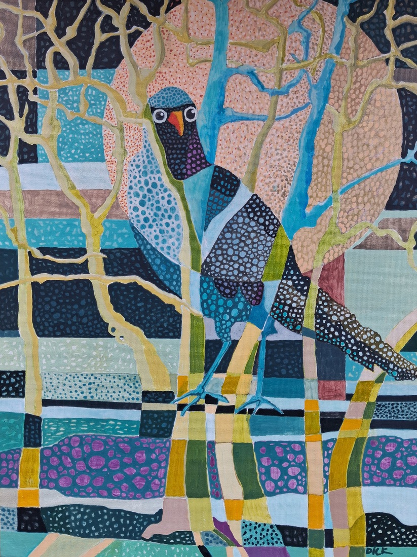 Vogel bij ondergaande zon