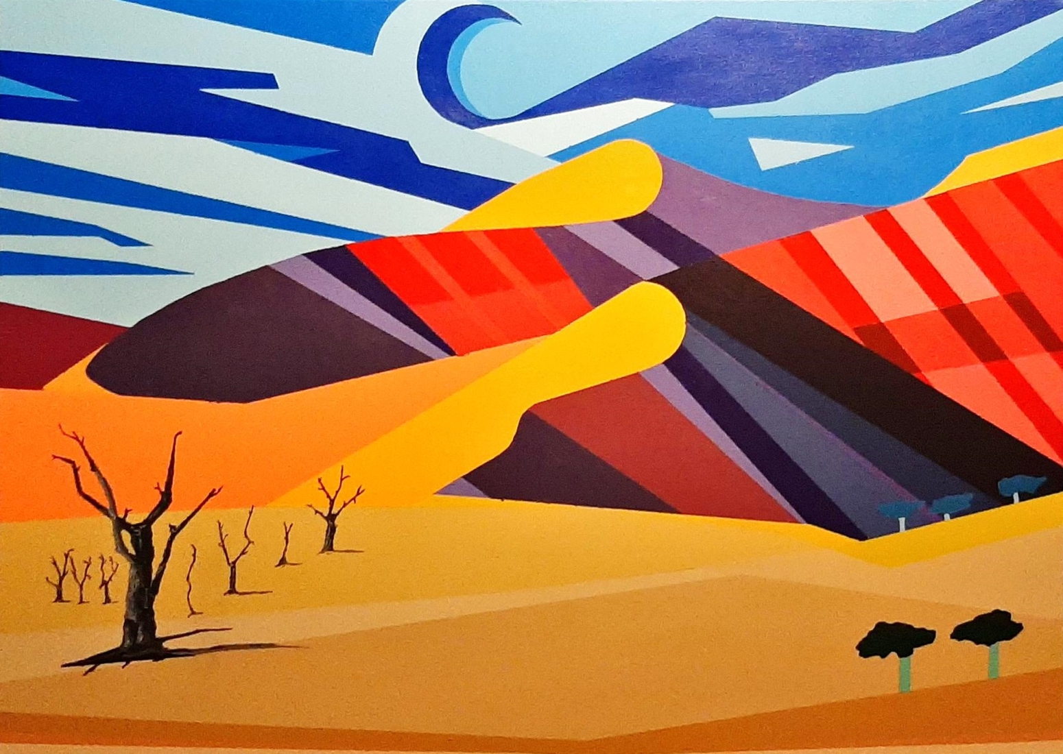 Rode zandduinen in Namibië