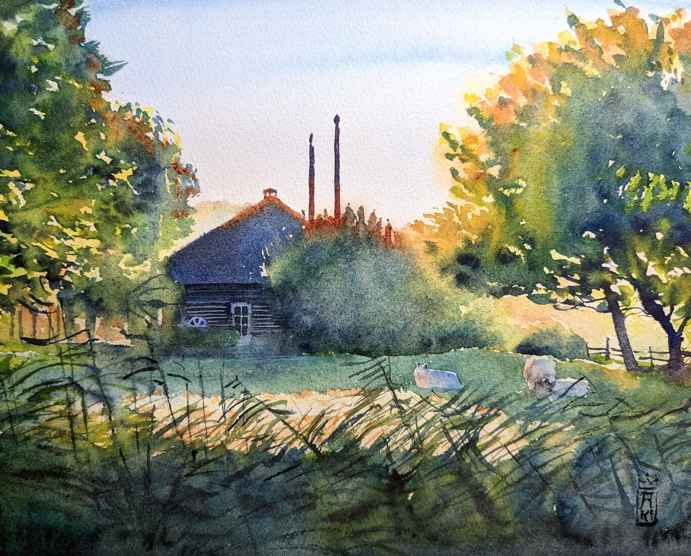 Ochtendlicht op de Hooischuur