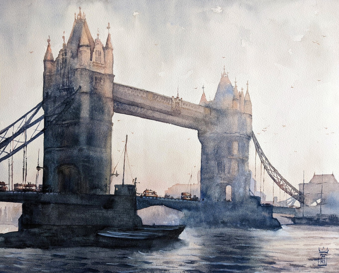 The Tower Bridge in London, A Century Ago
