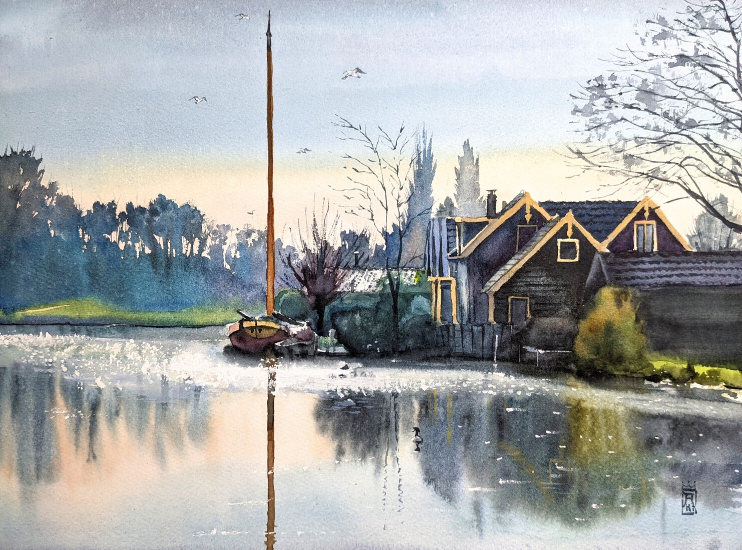 Lichtspel op de Oude Rijn