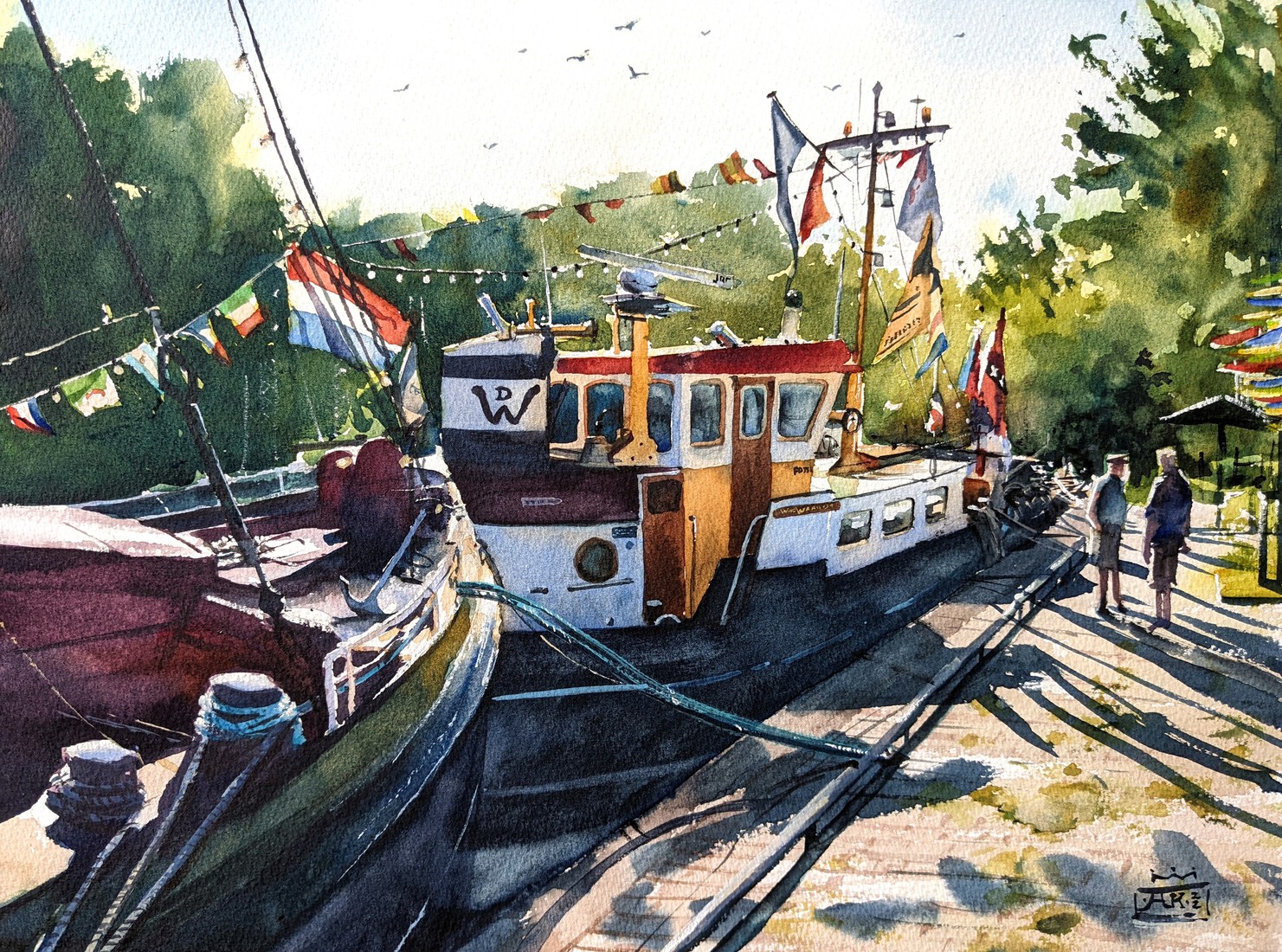 Oude Sleepboten bij de Havendagen in Ochtendlicht