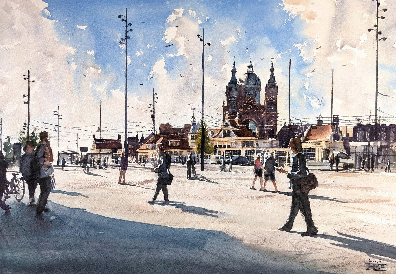 Stationsplein in de Zomer, Amsterdam