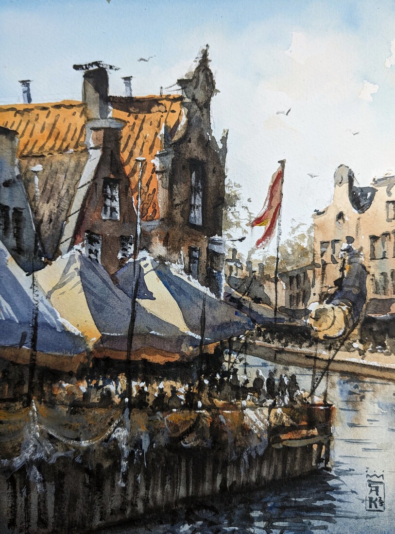 Cafés aan het Water, Lemmer (en plein air)