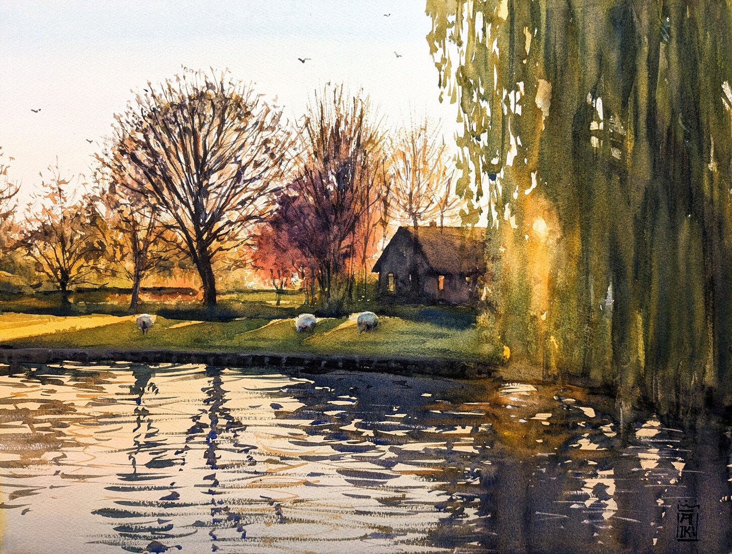 Avondlicht langs het Jaagpad