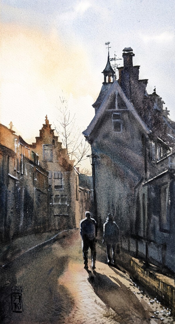 De Havenstraat in Ochtendlicht