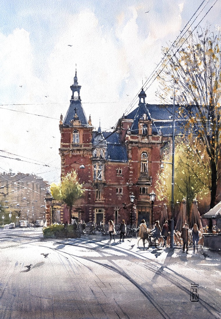 Lente op het Leidseplein