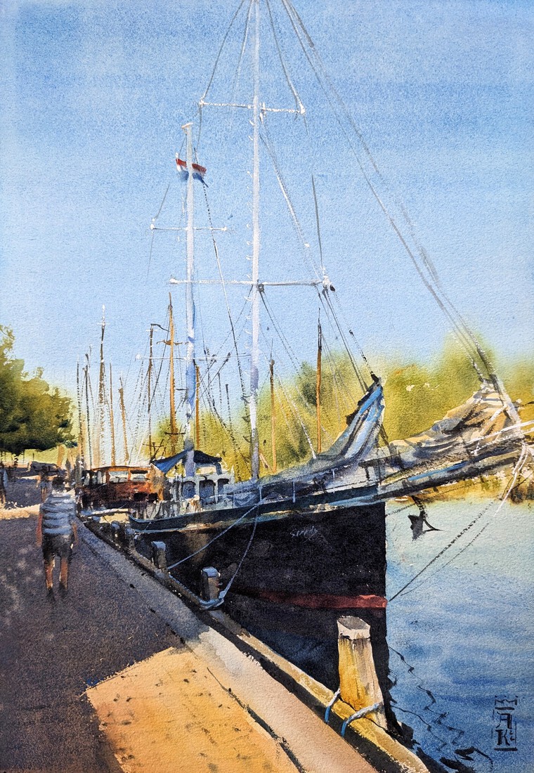 Schepen aan de Kade in Medemblik