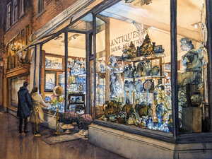 Voorbeelden van aquarellen die ik in opdracht heb geschilderd. Je eigen huis of favoriete straat, stukje stad of natuur... Het kan zomaar een mooie aquarel opleveren!