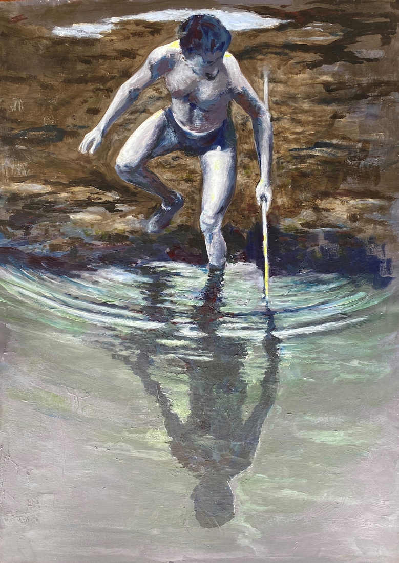 Spiegeling in een plas