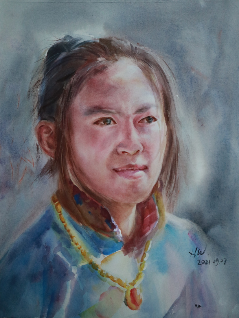 Een Tibetaanse vrouw