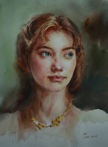 I strive to capture the expression of that moment of the person and paint the inner world through the expression.
I paint it from a photo. All works use high-quality artists' watercolor paper and paint. There will be a little color difference in the pictures of the real thing.
If you are interested in a custom portrait, you can send a message via the contact page.