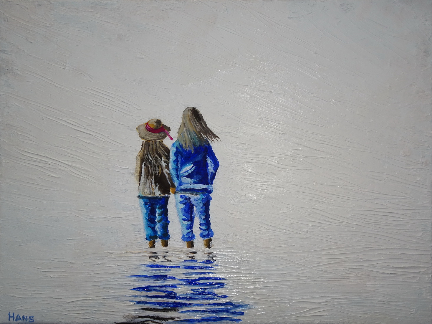 Meisjes aan zee