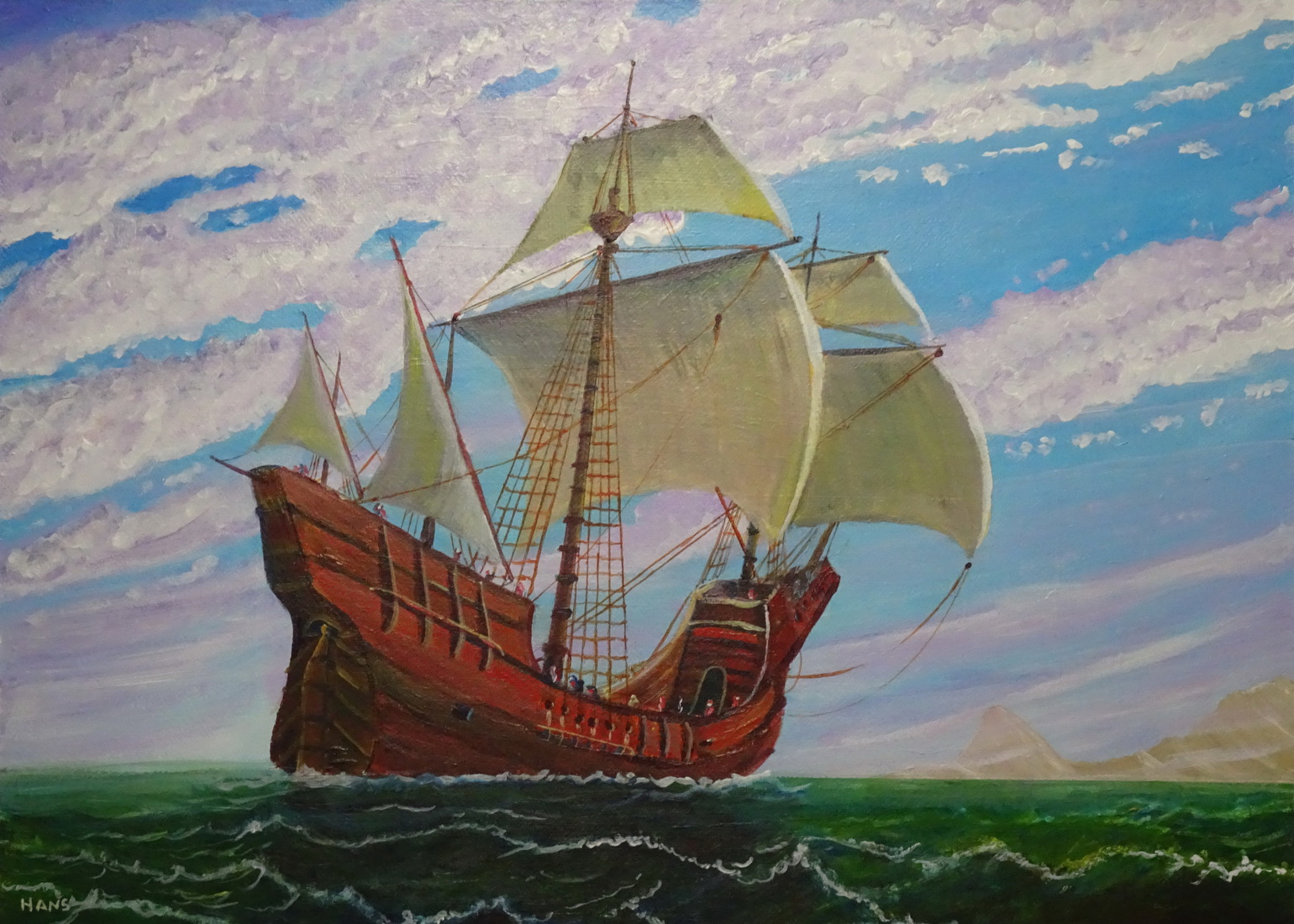 Het schip, de Victoria, van Ferdinand Magellaan