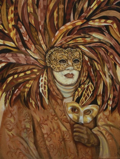 Feather woman of Venice