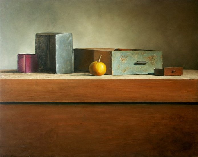 Stilleven met twee laden