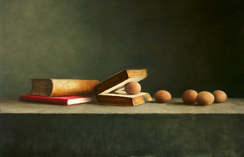 Stilleven met open boek