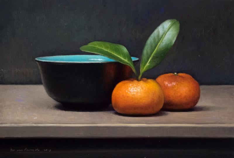 Stilleven met mandarijntjes