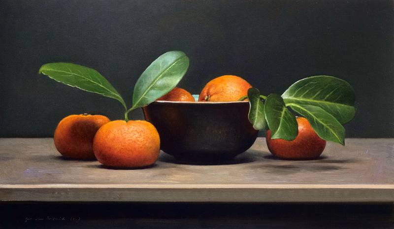 Stilleven met mandarijntjes