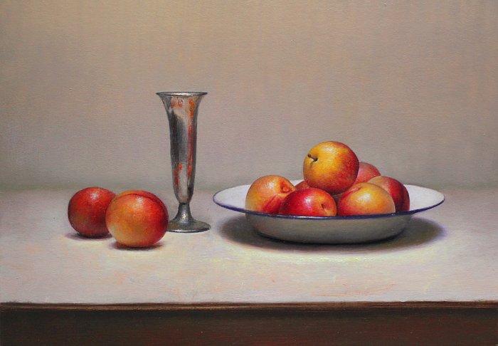 Stilleven met pruimen