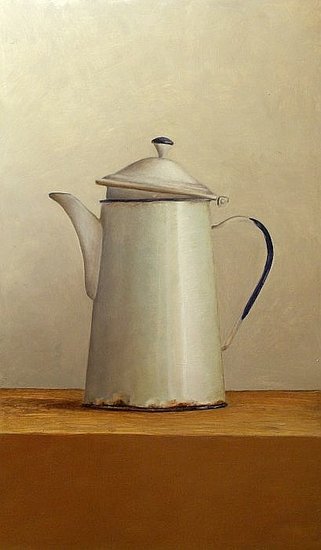 Stilleven met wit emaille