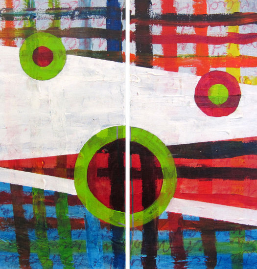 tweeluik in vrolijke kleuren