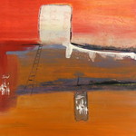 Zoektocht met kleur, figuratie, tekst en een ladder.