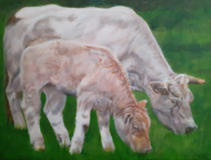 Schilderijen van verschillende soorten dieren.