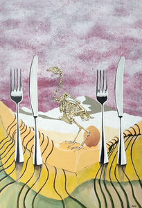 Deze schilderijen zijn gebaseerd op alle especten van de opwarming van de aarde