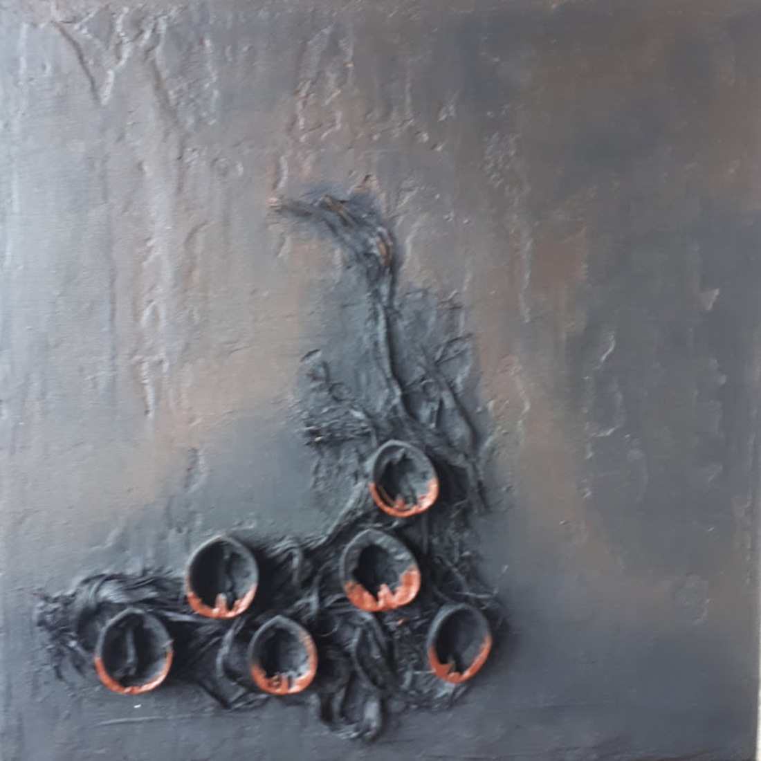 Workshop kunstwerk met tegellijm en materie