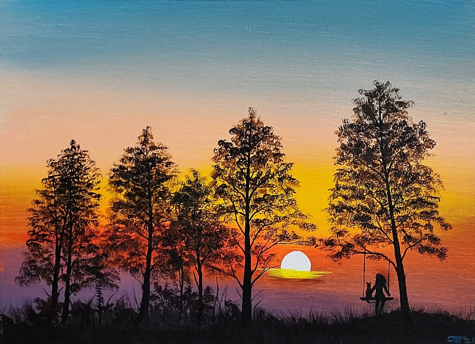 Together with my little dog.